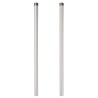 Poteaux de clôture 2 pcs Argent 110 cm Acier galvanisé 