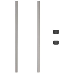 Poteaux de clôture 2 pcs Argent 110 cm Acier galvanisé 