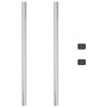 Poteaux de clôture 2 pcs Argent 110 cm Acier galvanisé 