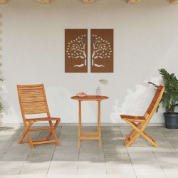 Ensemble de mobilier d'extérieur 3 pcs 60 x 60 x 75 cm 
