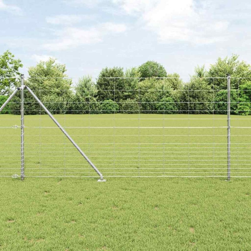 Clôture de champ 1,2 x 25 m en acier galvanisé 