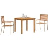 Ensemble de repas de jardin 3 pcs Beige 85 x 85 x 74 cm 