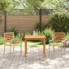 Ensemble de repas de jardin 3 pcs Beige 85 x 85 x 74 cm 