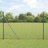 Clôture en fil métallique soudé Grise 1,6x25 m Acier 