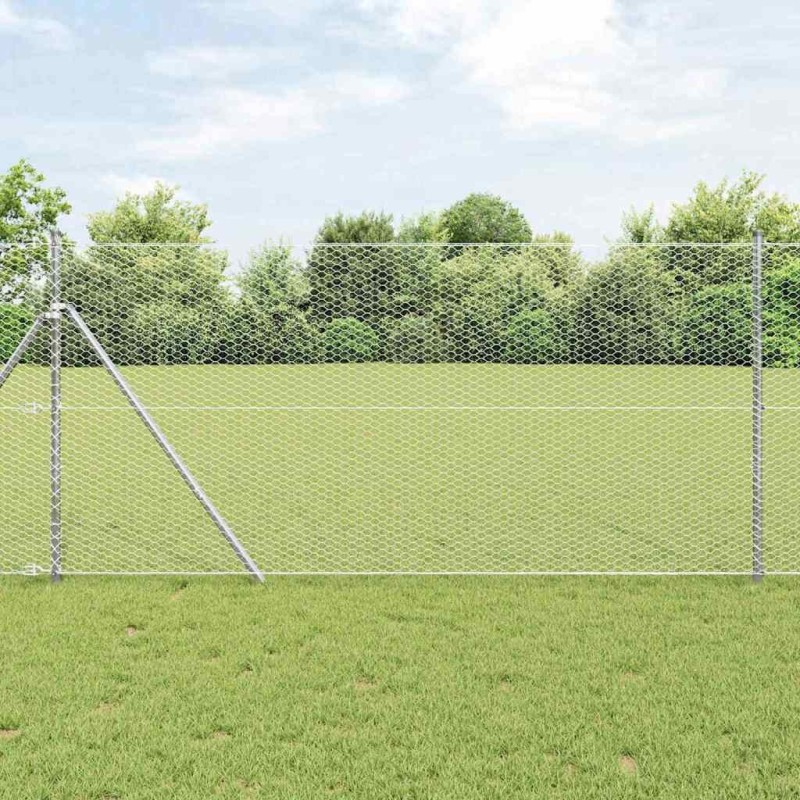Clôture hexagonale 1,2x10 m Acier galvanisé 