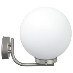 Applique murale extérieure en acier inoxydable argenté IP44 