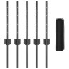 Poteaux de clôture 5 pcs U-Channel Gris 40 cm Acier 