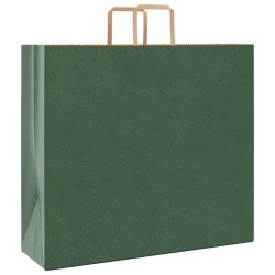 Sacs en papier 50 pcs avec poignées vert 54x15x49 cm 
