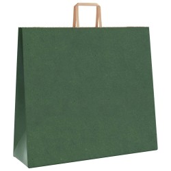 Sacs en papier 50 pcs avec poignées vert 54x15x49 cm 