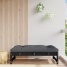 Repose-pied de jardin 120x80 cm noir bois de pin massif 