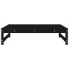 Repose-pied de jardin 120x80 cm noir bois de pin massif 