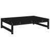 Repose-pied de jardin 120x80 cm noir bois de pin massif 