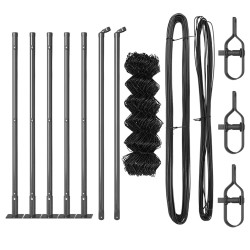 Jeu de Poteaux de Clôture Argent 10 x 0.6 m Acier galvanisé 