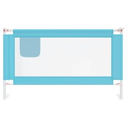Barrière de sécurité de lit d'enfant Bleu 140x25 cm Tissu 