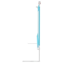 Barrière de sécurité de lit d'enfant Bleu 140x25 cm Tissu 