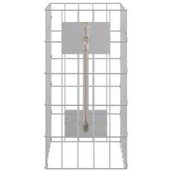 Colonne Gabion avec Robinet 50x25x25 cm Acier Inoxydable 