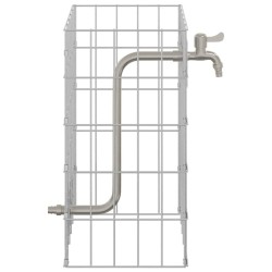 Colonne Gabion avec Robinet 50x25x25 cm Acier Inoxydable 