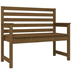 Banc de jardin marron miel 109x48x91,5 cm bois de pin massif 