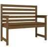 Banc de jardin marron miel 109x48x91,5 cm bois de pin massif 
