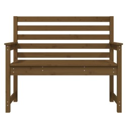 Banc de jardin marron miel 109x48x91,5 cm bois de pin massif 