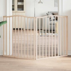 Barrière pour chien pliable 2 panneaux 160 cm bois de peuplier 