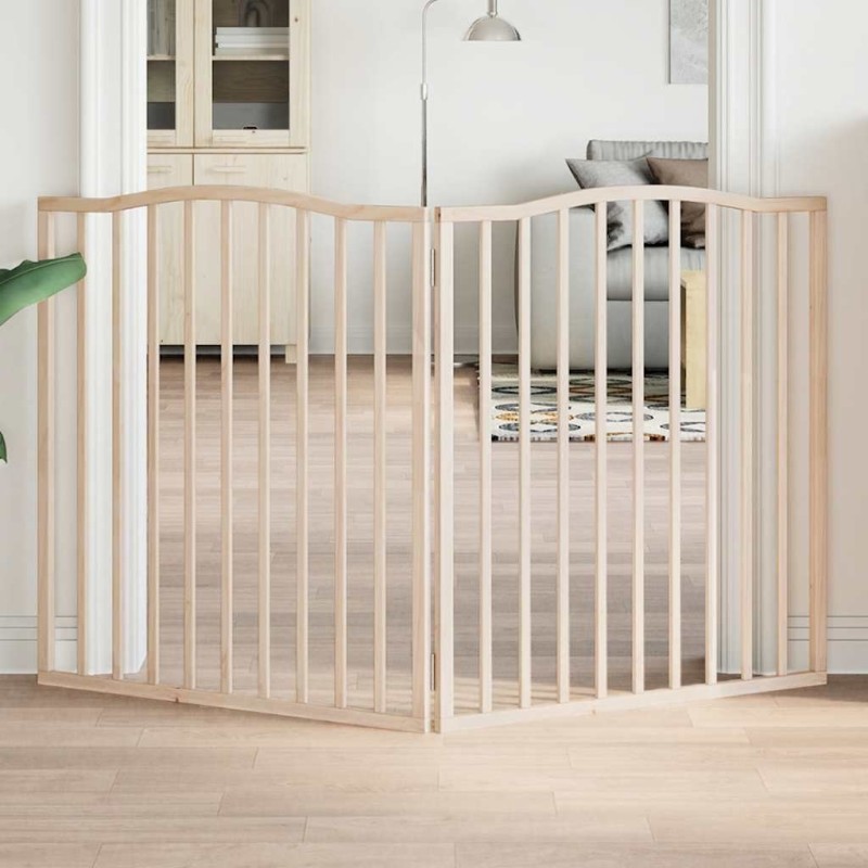 Barrière pour chien pliable 2 panneaux 160 cm bois de peuplier 