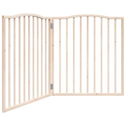 Barrière pour chien pliable 2 panneaux 160 cm bois de peuplier 