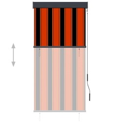 Store roulant d'extérieur 80x250 cm Orange et marron 