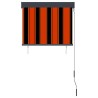 Store roulant d'extérieur 80x250 cm Orange et marron 