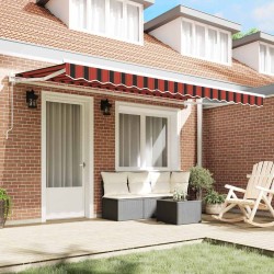 Tissu de remplacement pour auvent pour cadre 4x2 m rayé multicolore 