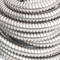 Tuyau d'arrosage buse de pulvérisation argenté 0,6" 7,5 m inox 