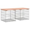 Banc de jardin design gabion 103x44x42cm bois massif de douglas 