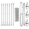 Jeu de Poteaux de Clôture Argent 10 x 0.6 m Acier galvanisé 