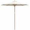 Parasol de jardin en blanc crème, 240 x 260 cm en bambou 