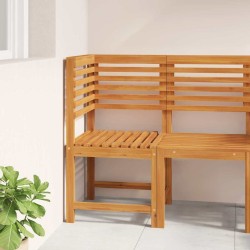 Chaise d'angle de jardin en bois massif d'acacia 