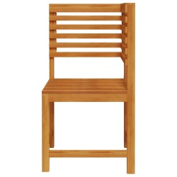 Chaise d'angle de jardin en bois massif d'acacia 