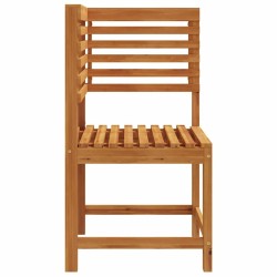 Chaise d'angle de jardin en bois massif d'acacia 