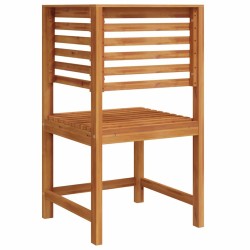 Chaise d'angle de jardin en bois massif d'acacia 