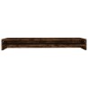 Support de moniteur Chêne fumé 100x24x13 cm Bois d'ingénierie 