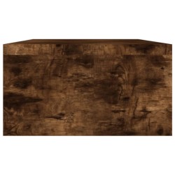 Support de moniteur Chêne fumé 100x24x13 cm Bois d'ingénierie 