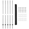 Poteaux de Clôture 10 pcs U-Channel Gris 160 cm Acier 