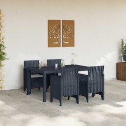 Ensemble de Salle à Manger de Jardin 5 pcs Anthracite 