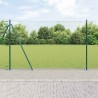 Ensemble de Clôture Set de 2 Vert Métal 25 x 1,5 m Durable 