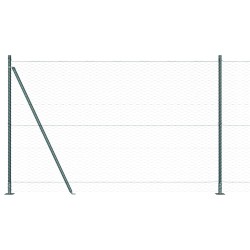 Ensemble de Clôture Set de 2 Vert Métal 25 x 1,5 m Durable 