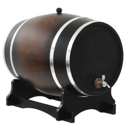 Tonneau à vin avec robinet Pin massif 35 L 