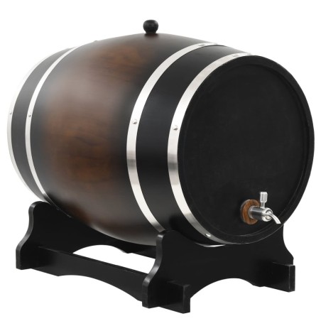 Tonneau à vin avec robinet Pin massif 35 L 