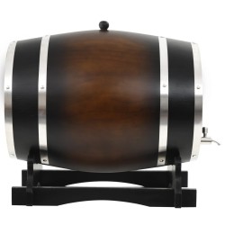 Tonneau à vin avec robinet Pin massif 35 L 