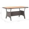 Table de jardin Gris 120x70x66 cm Bois d'acacia massif 