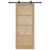 Porte coulissante avec kit de matériel 'ORKDAL'en bois massif de pin 