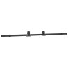 Porte coulissante kit quincaillerie noir 76x205 cm verre trempé 
